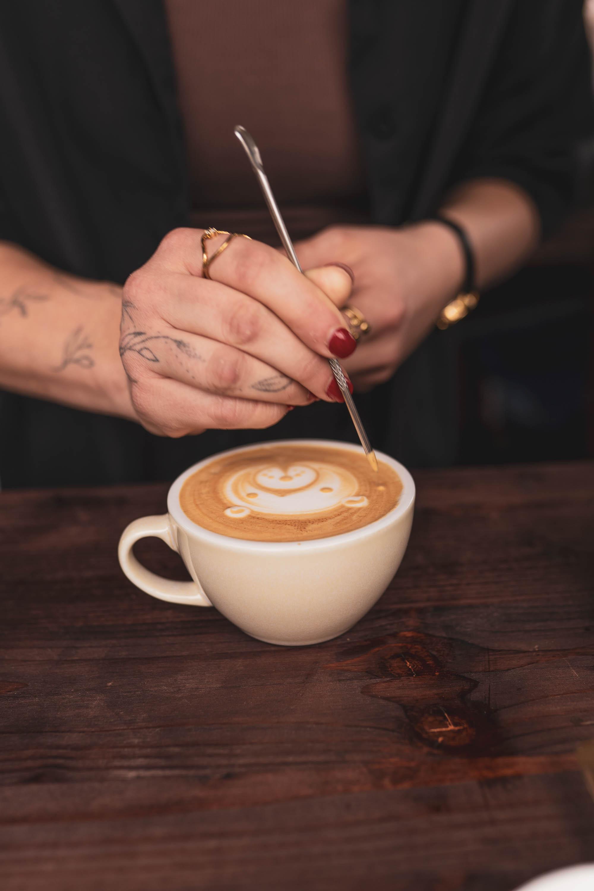 Medvídek z latté art