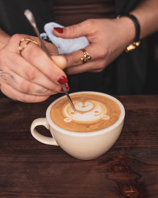 Medvídek z latté art